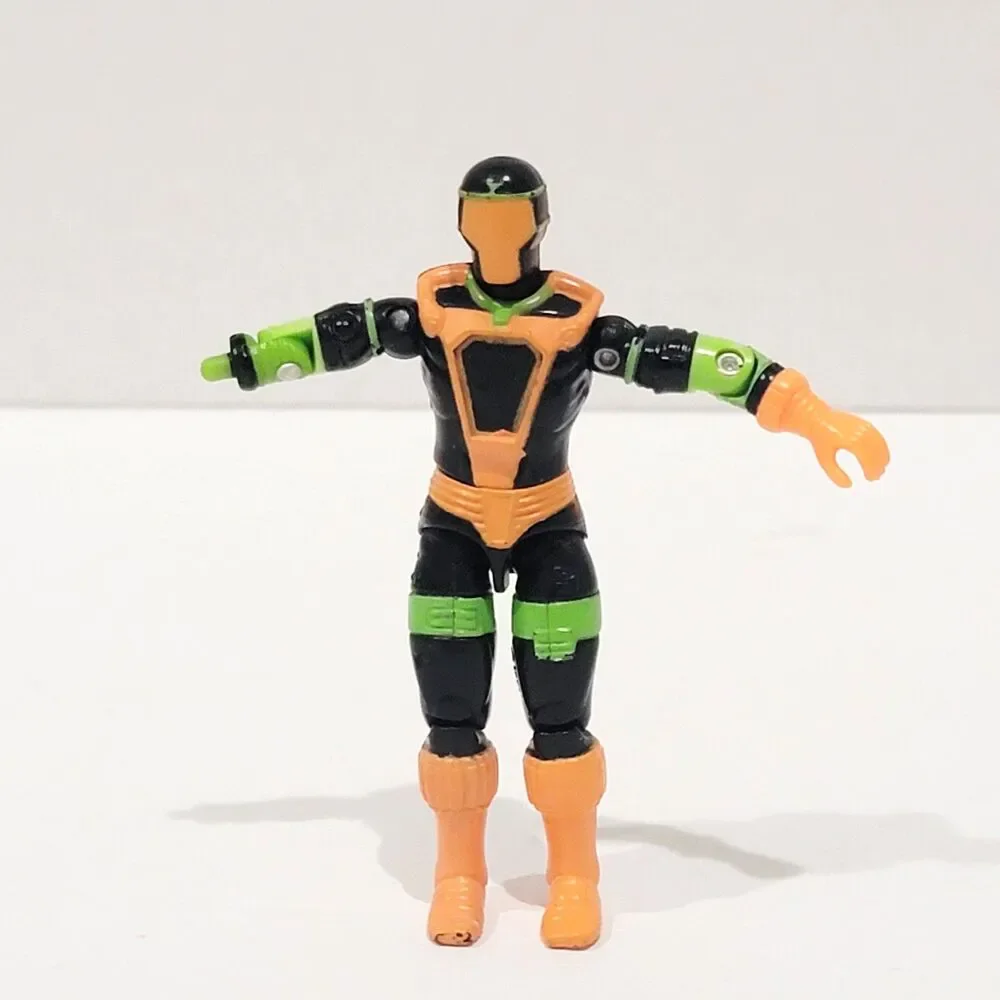 GI Joe Cobra BAT v2 Action Figure No Hologram Vintage 1991 ARAH Orange Green
